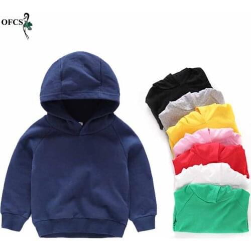OFCS Brand Boys Girls Hoodies Clothes Children Winter Thick Sweatshirts Toddler Casual Long sleeve Fleece Kids Plus velvet Tops