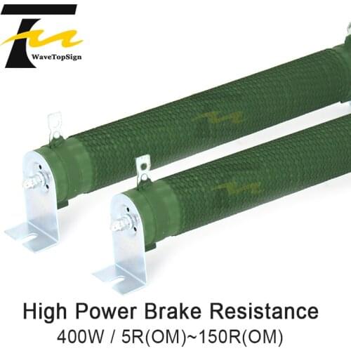High Power Frequency Converter Brake Load Aging Discharge Wave Striated Wire Wound Resistor 400W 50R 75R 80R 150R