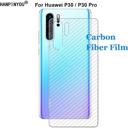 For Huawei P30 / Pro New Durable 3D Anti-fingerprint Carbon Fiber Back Film Rear Screen Protector Sticker (Not Tempered Glass)