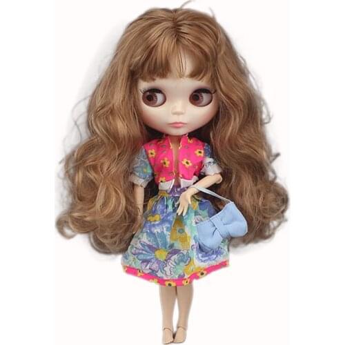 1 Set Fashion Cute Outfit Tops Vest Trousers Skirt Dress Casual Daily Clothes Accessories for Blythe Doll 11.5 Inch Girls Toy