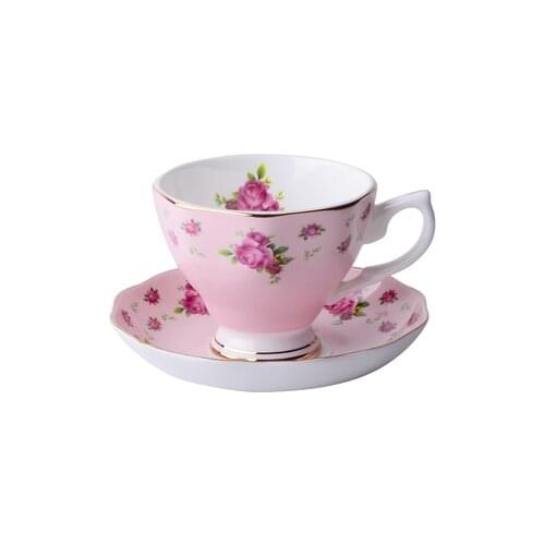 1 pcs Ceramic cup Afternoon Black Coffee Tea mug European Style Bone China Coffee Cup & Saucer Drinkware Set with Gift Box