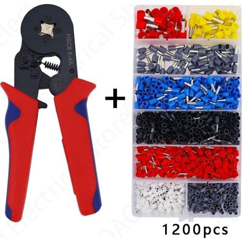 1200pcs/Box Wire Terminal Crimp Connector Insulated Uninsulated Wire End Ferrules --M25