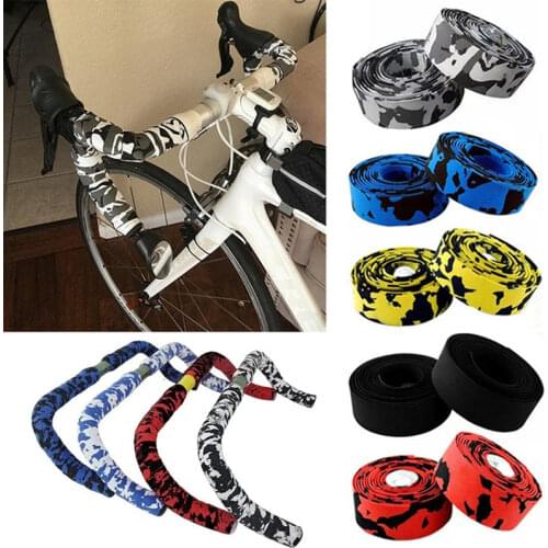 2pcs Road Bike Handlebar Tape Shockproof Breathable Anti-Slip Bicycle Handlebar Strap Tapes Wrap Biking Cycling Accessories