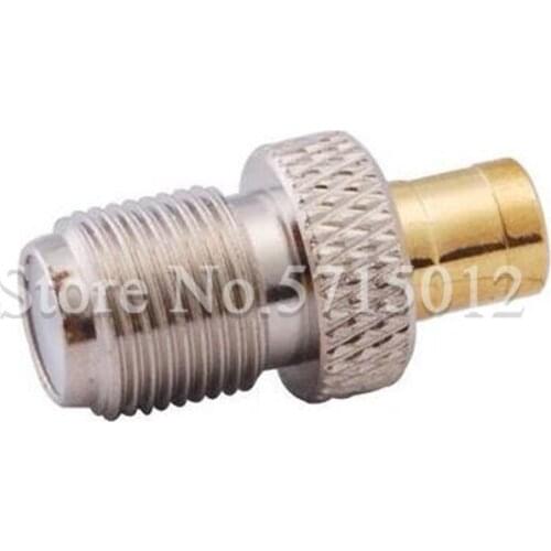 2pcs High Frequency Adapter F Famale Head Turn to SMA Famale Head Plug Connector Pure Copper RF Coaxial Converter