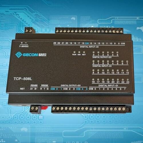 24DI digital input 6-channel DO relay output RJ45 Ethernet TCP module Modbus controller