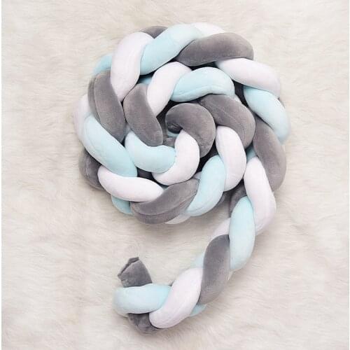 3M Length Handmade Nodic Knot Baby Bed Bumper Knot Crib Infant Crib Protector Baby Bumper Room Decor Decoration