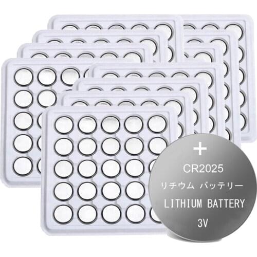 300pcs CR2025 BR2025 DL2025 Button Cell Batteries cr 2025 3V Lithium Coin Battery For Watch Calculator Weight Scale