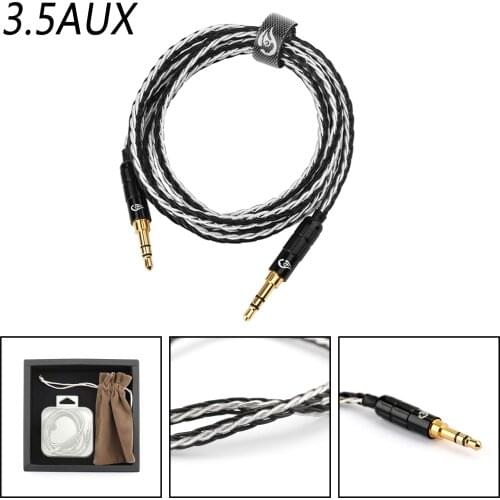 Areyourshop Dropshipping High End 1.2m 3.5mm Stereo 3 Pole Audio Plug Male To Male Cord Car Aux Cable Black