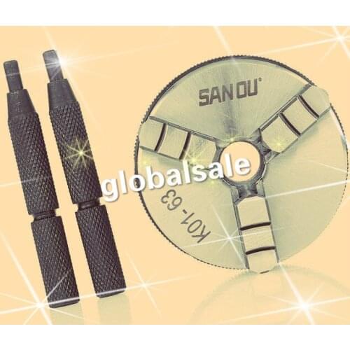 FREE SHIPPING K01-63 63mm 2.5" LATHE Chuck three Jaw Manual mini Self-Centering Sanou Chuck Thread Mount