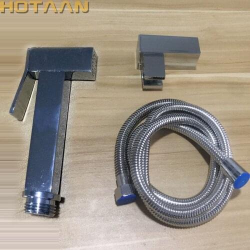 Free shipping !! Solid Brass Material Hand Held Bidet Spray Shower Head with 1.5M stainless steel shower hose