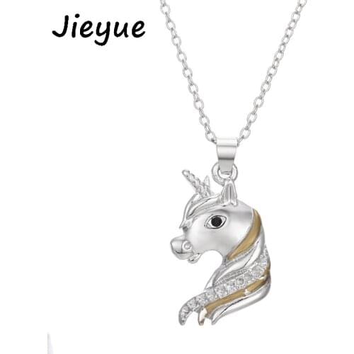 Bohemia Ethnic Unicorn Horse Chain Pendant Necklace Choker Long Necklaces For Women Animal Choker Necklaces Jewelry