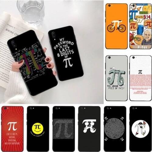 CUTEWANAN x Mathematics PI de Black TPU Soft Rubber Phone Cover For Vivo Y91c Y17 Y51 Y67 Y55 Y93 Y81S Y19 V17 vivos5