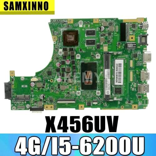 For ASUS X456UJ X456UVK X456UB F456U X456UV laptop motherboard X456UQK Mainboard DDR4-4GB-RAM i5-6th gen CPU