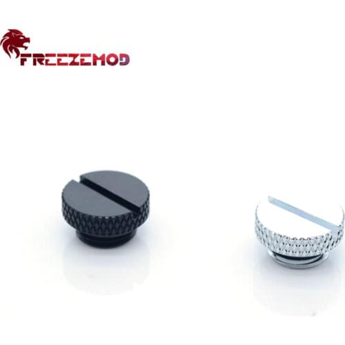 FREEZEMOD Black/White Sealing Lock Plug Coin Type Hand Twisted End Fitting Connection MOD Computer PC Water Coolling HDT-BA1