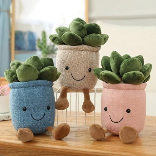 Artificial Flower Plant Plush Doll Creative Home Decoration Plant Succulent Pillow Plush Doll Soft Plush Stuffed Flower Ornament