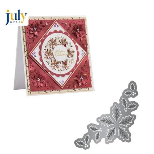 Julyarts 3D Spring Flower Cutting Dies Metal Stencils DIY Scrapbooking Photo Album Leaves Cutting Dies Nouveau Arrivage