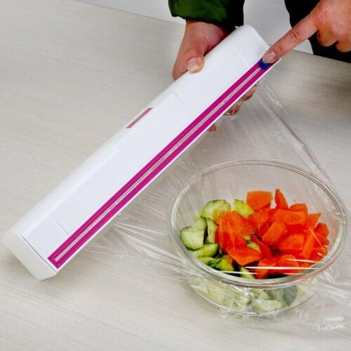 Cling Film Box Fresh-Keeping Cutting Box Plastic Knifing Box Thin Paper Container Knife Bar Preservative Film Of Incising Gaine
