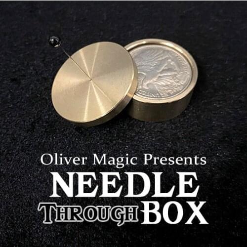 Needle Through Box Magic Tricks Coins Appearing Magician Close Up Street Illusions Gimmicks Mentalism Props Funny Kids Magia Toy