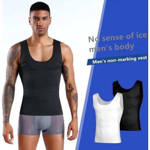 2020 new arrival Mens corset breathable comfortable strong pressure seamless glue abdomen back body shaping tight fitness