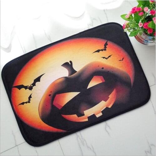 Pumpkin lantern HD Printed Carpet Bath Kitchen water uptake Non-Slip Carpets Home Decor Doormat Bedroom Entrance Floor Mat Rugs