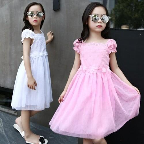 2019 Summer girls dress kids dresses for girls fashion embroidery princess dress cotton vestidos girls clothes age 3-15Y