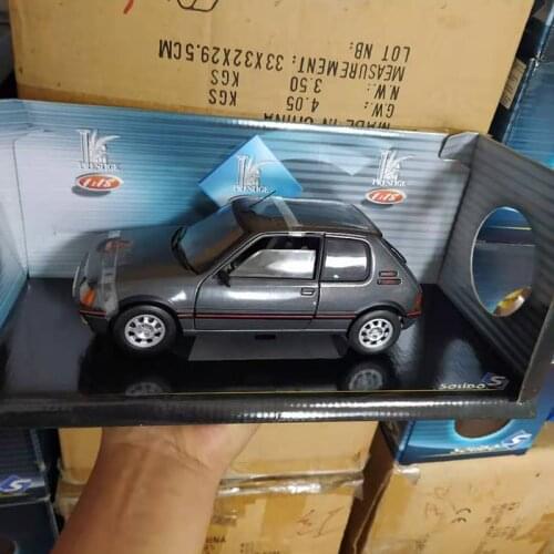 Diecast 1/18 Scale Car Model 205 GTI Sports Alloy Metal Toy Vehicle Collection Souvenir Ornaments Display Toys Gifts