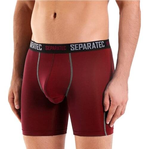 Separatec Mens Sport Performance Dual Pouch Boxer Long Leg Underwear