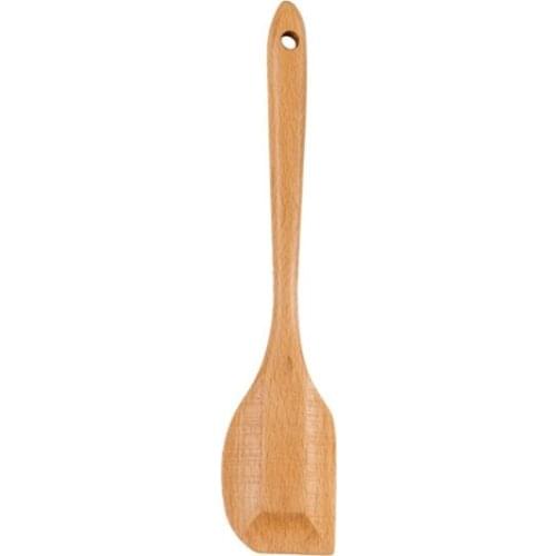 6Pcs Wooden Kitchen Utensils Set Non-Stick Slotted Spatula Spoon with Long Handle Cookware Cooking Tools for Pasta Salad Soup