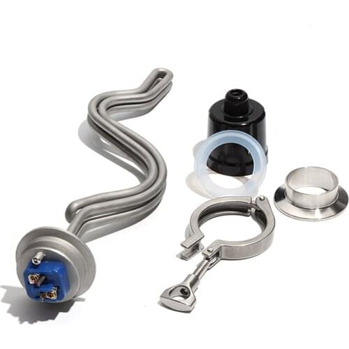 1 Inch BSP/DN25 Thread Immersion Heater for Brewing Equipment 4.5KW/5.5KW/6.5KW 2 Inch Tri-clamp Heating Element with Accessory