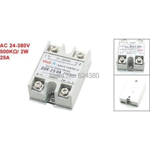 Temperature Control Voltage Resistance Regulator Solid State Relay SSR-25VA 25A 24-380V AC 500 Kohm / 2W
