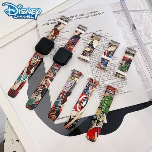 Disney Cute Mickey Minnie Watch Strap for Apple iWatch Band 4 5 6 Silicone Wristband Bracelet Replacement for iWatch 1 2 3 Strap