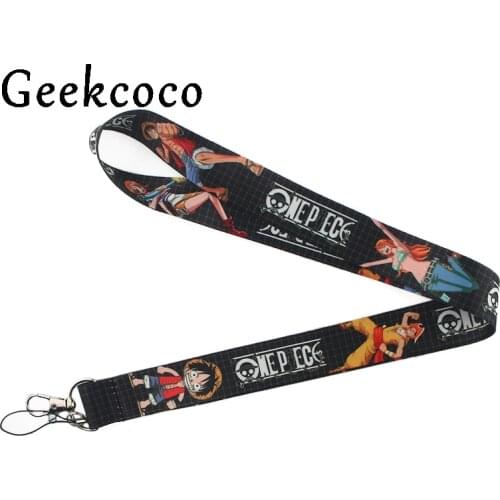 Anime Character punk Tags Strap Neck Lanyards Mobile Phone for keys ID Card Pass Gym USB badges holder DIY Hang Rope J0482
