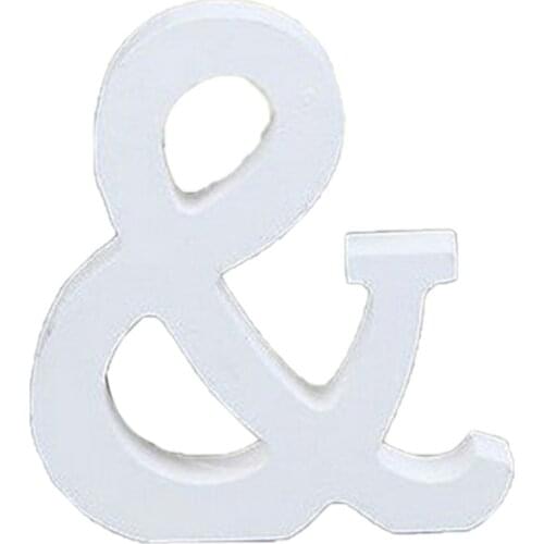 Diy Freestanding Letters Ornament 8cm High White Wooden English Letter Ornament Home Wedding Decoration Shooting Props