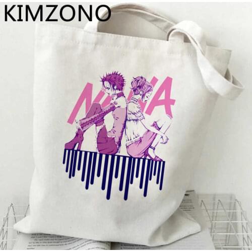 Nana Anime shopping bag reusable shopping recycle bag canvas shopper bolsa bag woven fabric sac cabas sac tissu