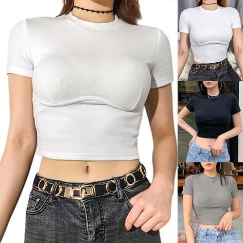 Женские базовые футболки Swokii China At AliExpress