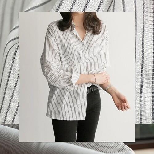 Yarn-dyed silver metallic black&white stripes silk blends cotton fabric,sewing for shirt,blouse,skirt,dress,craft by the yard