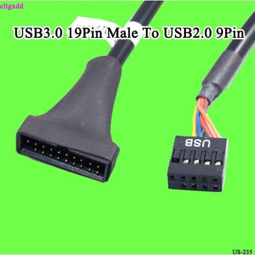 USB3.0 to USB2.0 19/20Pin USB3.0 Male to USB2.0 Female Computer Mainboard USB3.0 connect USB2.0 20P USB3 Male convert 9P USB2