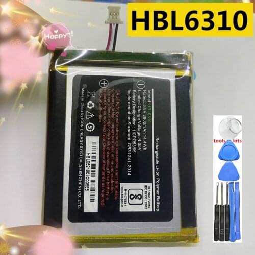 High Quality Original Battery 3.8V 4000mAh HBL6310 For SCANNER UROVO I6310 Cell Phone Batteries