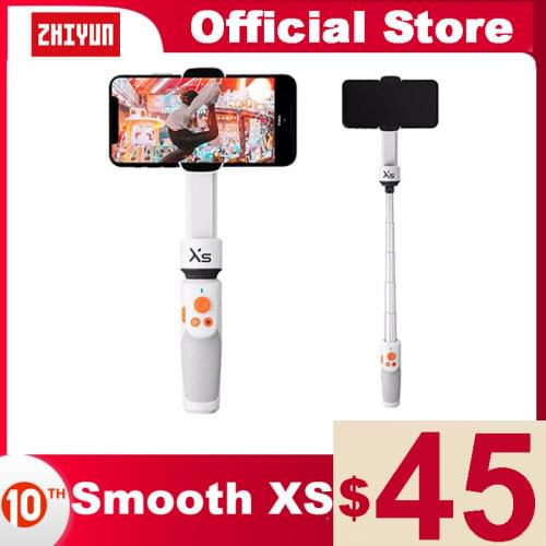 ZHIYUN Official Smooth XS Phone Gimbal Selfie Stick Handheld Stabilizer with Extension Rod for Xiaomi Huawei Samsung iPhone