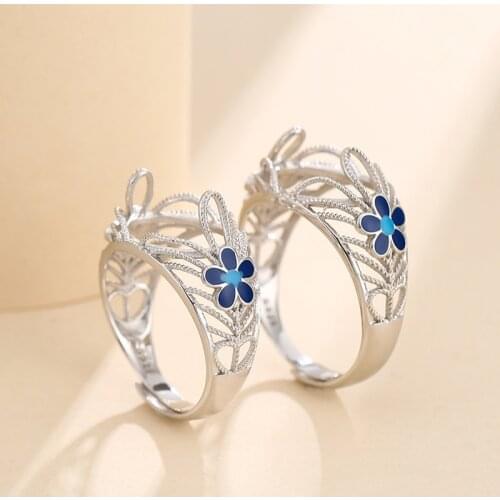 10*15mm 925 STERLING SILVER Semi Mount Bases Blanks base blank Pad ring Setting jewelry findings diy A5840