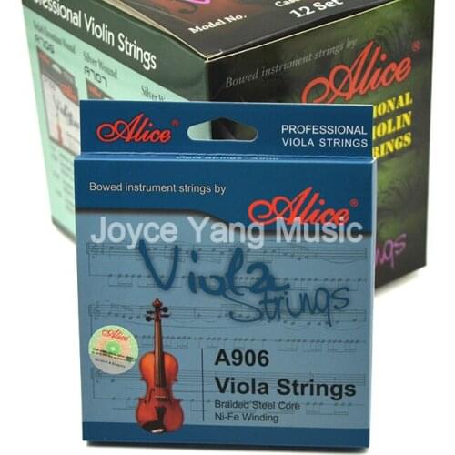 12 Sets of Alice A906 Viola Strings Stranded Braided Steel Core Ni-Fe Winding 1st-4th Strings Free Shipping Wholesales