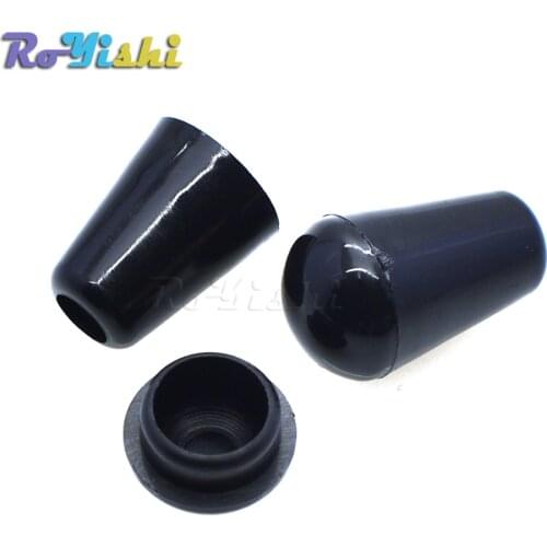 10pcs/pack Bell Stopper With Lid Cord Ends Lock Stopper Plastic Black Toggle Clip