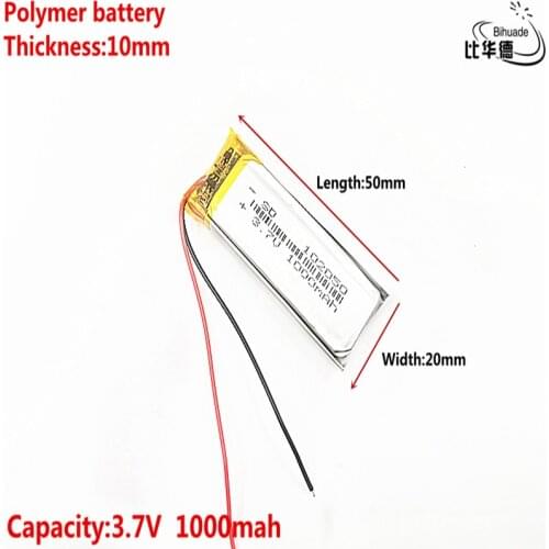 1000 mah lithium-ion polymer battery 3.7 V 102050 KTV household battery wired microphone amplifier audio computer microphone
