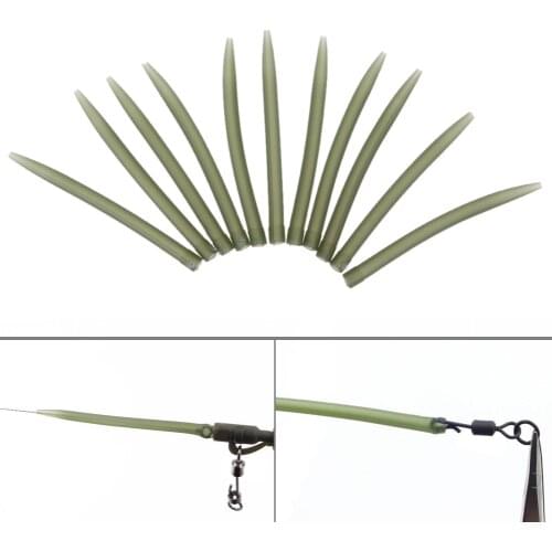 20/50pcs Fishing Hook Sleeve Tube Hair Rig Aligner Sleeves Soft Anti Tangle Positioner Terminal Tackle Carp Fishing Accessories