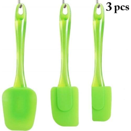 3pcs Silicone Spatula Pastry Cooking Spatula Baking Scraper Spoon Spatula For Cake Butter Cream Kitchen Accessories Tool
