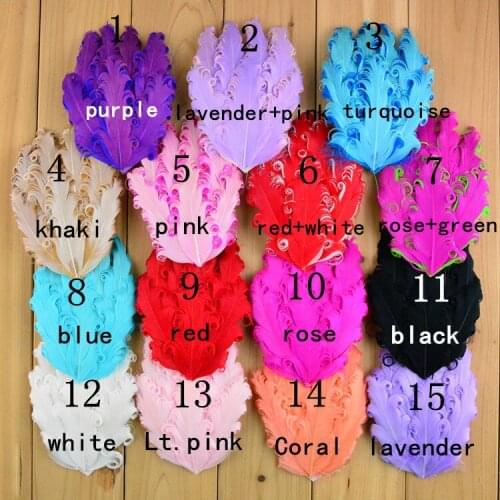 30pcs / lots , feather pad , feather for headband (15 colors for selection)