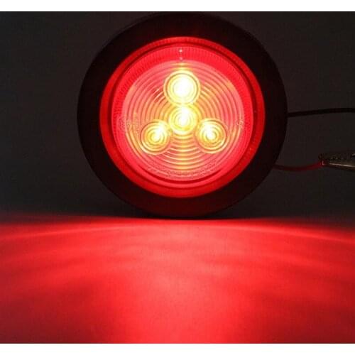 4LED Trailer Round Side Marker Indicators Light Signal Lamp Light 28GC