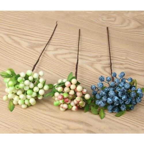 8 Pcs/lot 2018 Hot Sale High Quality Artificial Christmas Foam Berry Branch for Christmas Decoration Free Shipping