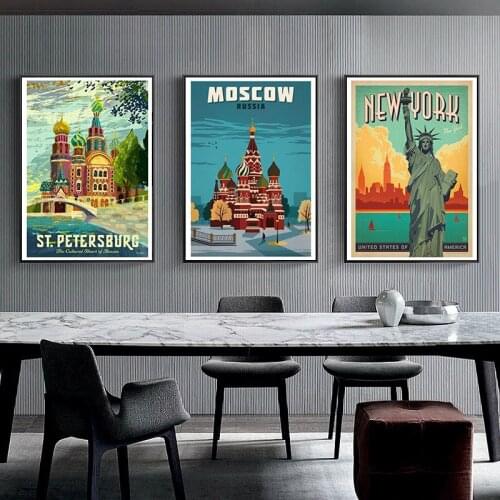 5D DIY New York Netherlands Amsterdam London Diamond Painting Vintage Europe America Cities Landscape Cross Stitch Home Decor