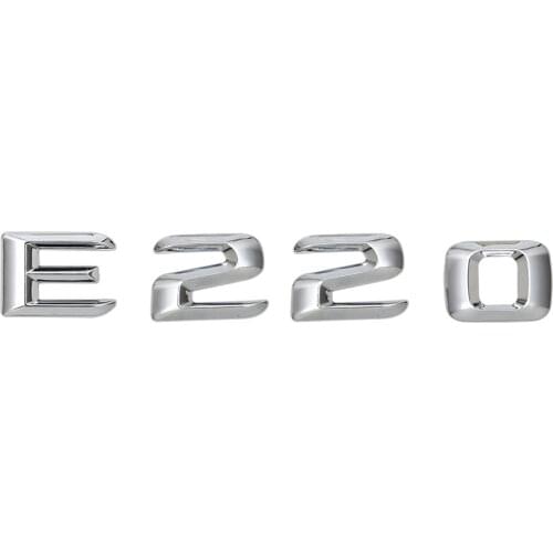 Car Trunk Rear Emblems Badge Letters Alphabet Sticker E220 For E Class 170 W110 W114 W115 W123 W124 W210 W211 W212